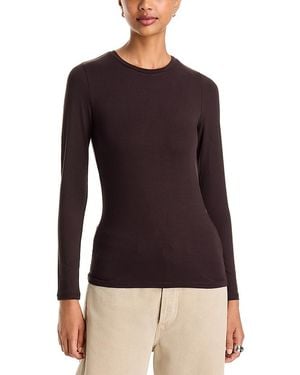 Majestic Filatures Crewneck Long Sleeve Tee - Black