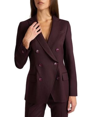Santorelli Paco Double-Breasted Six-Button Jacket - Purple