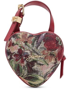Ganni Nano Heart Tapestry Bag - Pink
