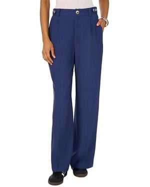 1.STATE High Waisted Wide Leg Pants - Blue
