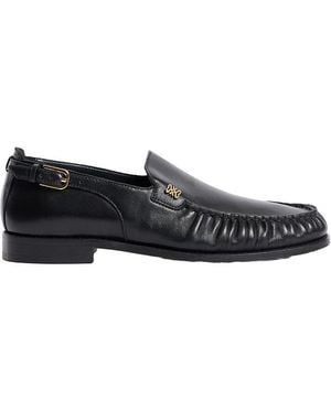 Sandro Leather Buckle Loafers - Black