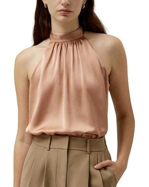LILYSILK Graceful Breeze Silk Halter Top - Brown