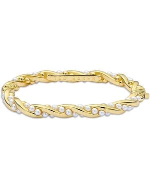 Ted Baker Tilaa Twisted Imitation Pearl Cuff Bracelet - Metallic