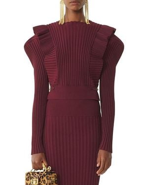 Lanvin Viscose Bib Sweater - Purple