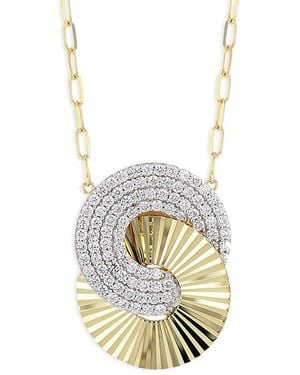Phillips House 14K & Rhodium Diamond Aura Interlocking Necklace, 16-18 - White