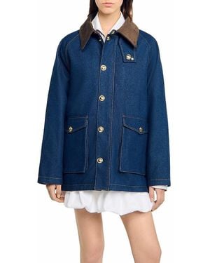 Sandro Denim Chore Jacket - Blue
