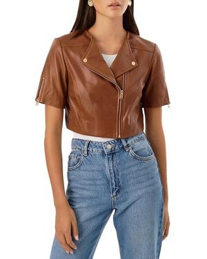 Lamarque Kirsi 21 Short Sleeve Cropped Jacket - Blue