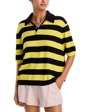 Zankov Striped Merino Wool Polo Shirt - Yellow