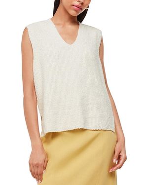 Whistles Textured Tank Top - White