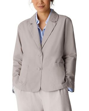 Eileen Fisher Light Cotton Nylon Easy Blazer - Gray