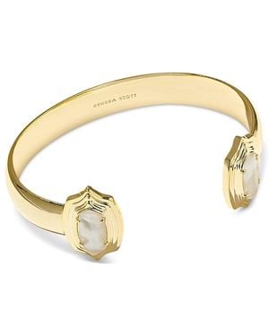 Kendra Scott Elton Stepped Frame Mother Of Pearl Cuff Bracelet - Metallic