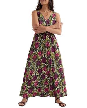 Seasalt Cornwall Polmanter Jersey Fit Flare Dress - Brown