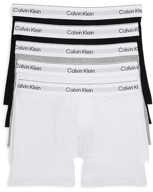 Calvin Klein Icon Cotton Stretch Boxer Briefs, Pack Of 5 - Multicolor