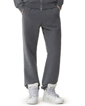 Lanvin Ribbon Cotton And Cashmere Jogging Pants - Gray