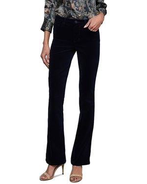 L'Agence Stevie Velvet High Rise Straight Jeans - Blue