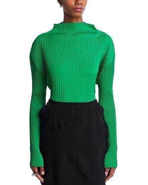 Issey Miyake Sleek Pleats Top - Green