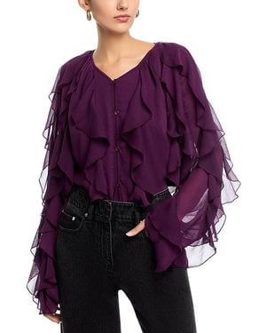 AREA STARS Flyn Ruffle Blouse - Purple