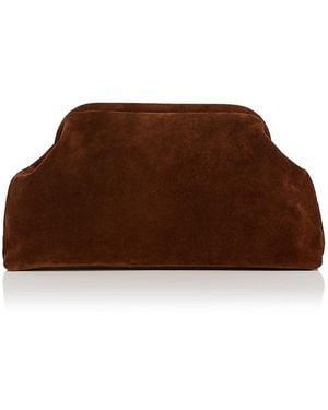 Aqua Suede Clutch - Brown