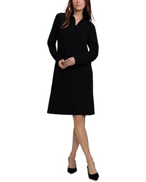 Foxcroft Tammy Ruffled Neck Dress - Black