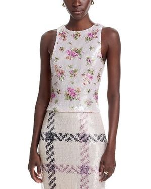 Brandon Maxwell Noemi Paillette Tank - Multicolor