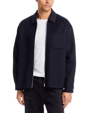 FRAME Double Face Zip Shirt Jacket - Blue