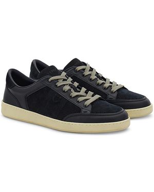 Ferragamo Gancini Leather Sneakers - Black