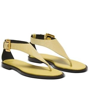 Balmain Anthem Flat Toe-Post Sandals - Yellow
