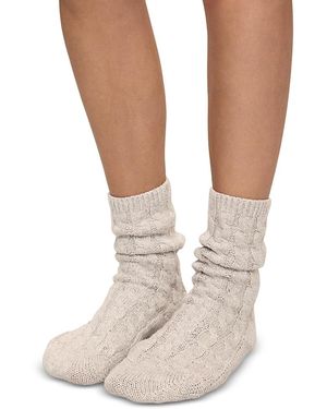 Eberjey Cozy Cable Knit Socks - White