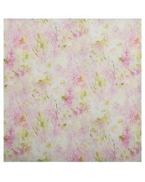 Miss Circle Spring Affair Print Linen Head Scarf - Multicolor