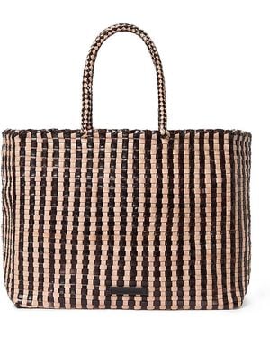 Loeffler Randall Small Woven Leather Tote - Black
