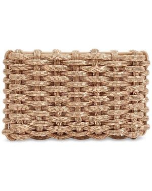 Jonathan Simkhai Morgan Embellished Woven Clutch - Natural