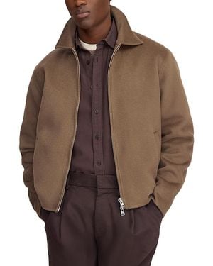 NN07 Arlo Brushed Wool Blend Jacket - Brown