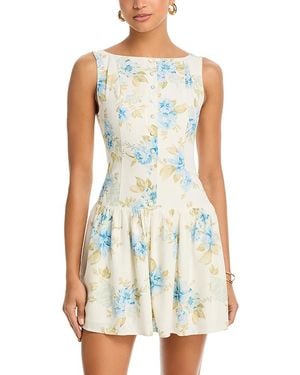 Moon River Floral Minidress - Blue