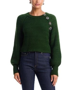 Cinq À Sept Keren Baroque Embellished Sweater - Green