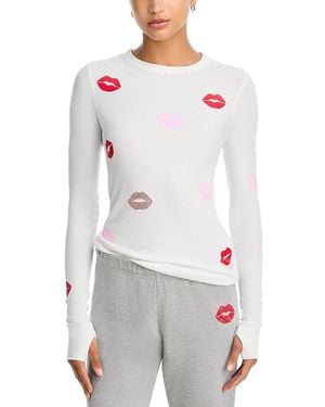Aqua Alexa Long Sleeve Tee - White
