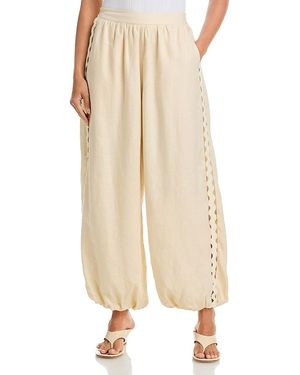 Jonathan Simkhai Selah Linen Lace Balloon Pants - Natural