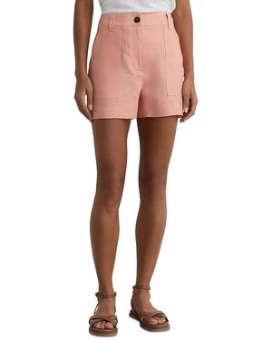 Reiss Ashby Linen Shorts - Pink