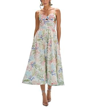 PATBO Seaweed Flutter Midi Dress - White