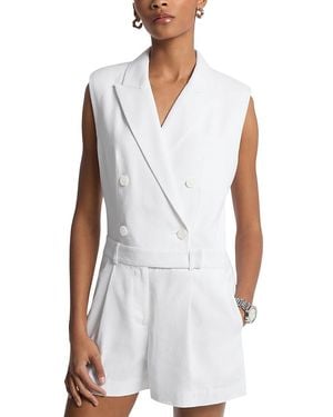 Michael Kors Michael Double Breasted Romper - White