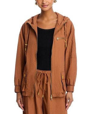 L'Agence Calina Windbreaker Jacket - Brown