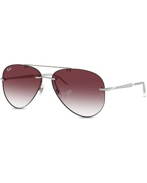 Ray-Ban Aviator Sunglasses, 59Mm - Purple
