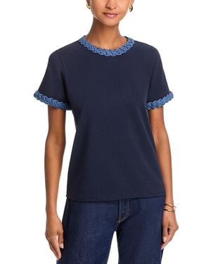 Cinq À Sept Denim Braided Tee - Blue