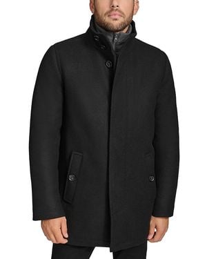 Andrew Marc Bowen Mid Length Car Coat - Black