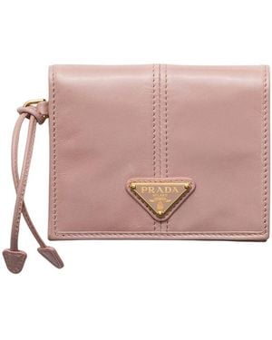 Prada Small Leather Wallet - Pink