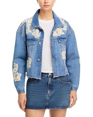 LoveShackFancy Amana Denim Jacket - Blue