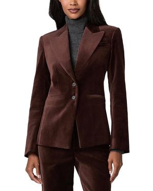 PAIGE Chelsee Velvet Blazer - Red