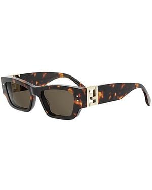 Fendi Fold Cat Eye Sunglasses, 55Mm - Brown