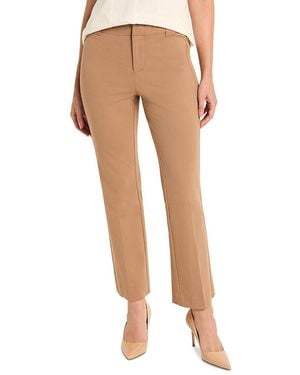 NIC+ZOE Cotton Bi Stretch Plaza Demi Boot Pants - Natural
