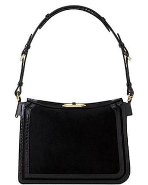 Lanvin Compagnon Small Asymmetrical Bag With A Python Finish - Black