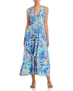 Tommy Bahama Frond Grove Sleeveless Maxi Dress - Blue